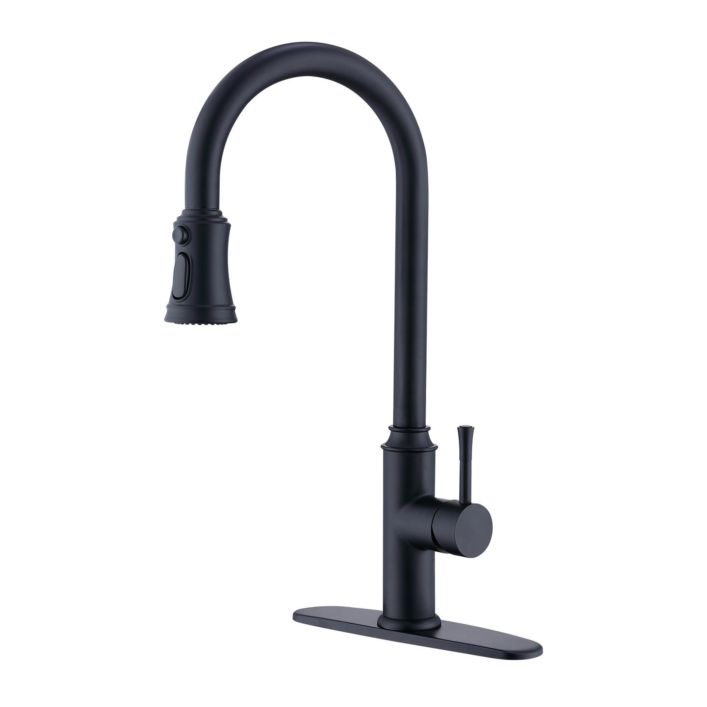 Trysea Pull Down Kitchen Faucet, Brushed Black