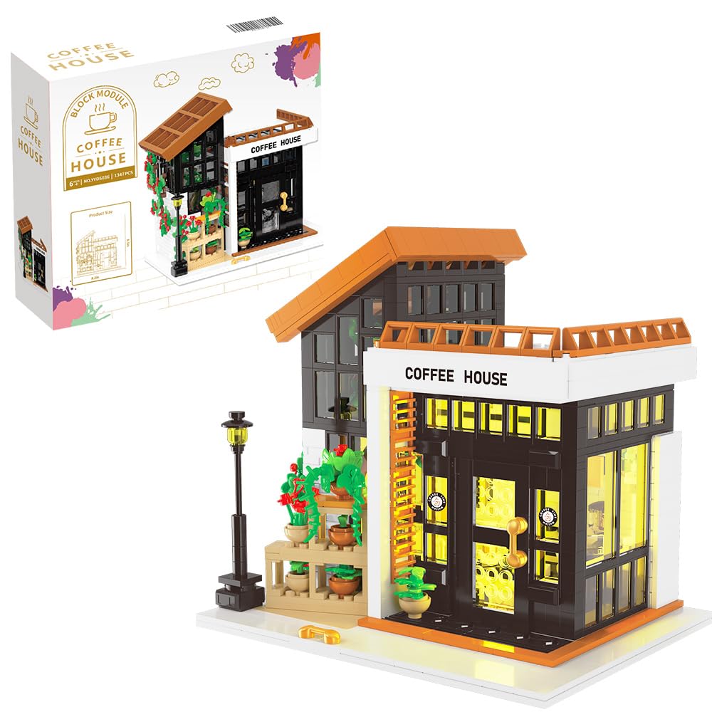 City Cafe Modular Building Toy Set with LED