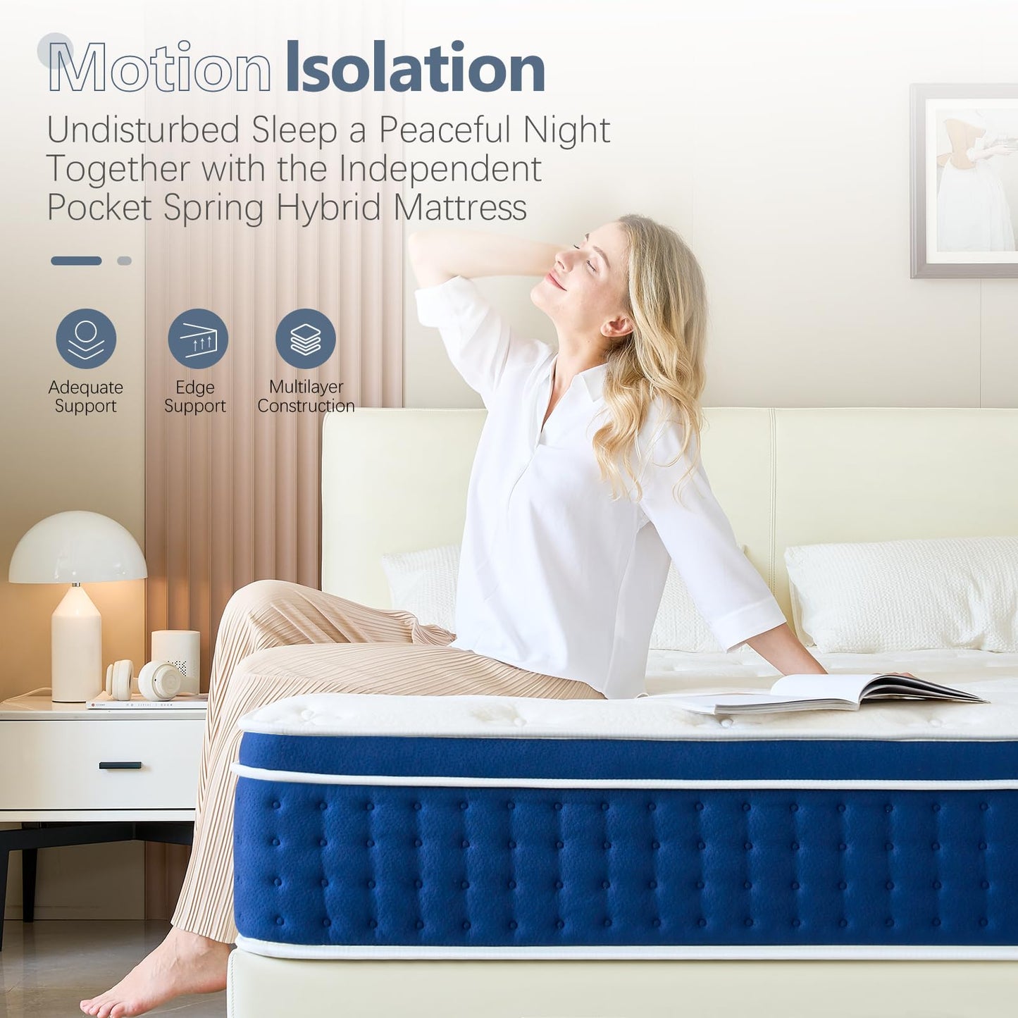 12 Inch Twin Hybrid Mattress with Pressure Relief