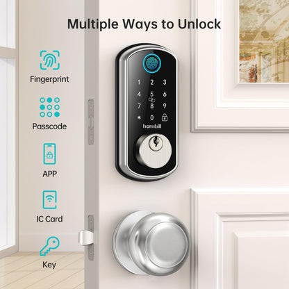 Smart WiFi Door Lock Set with Fingerprint Access