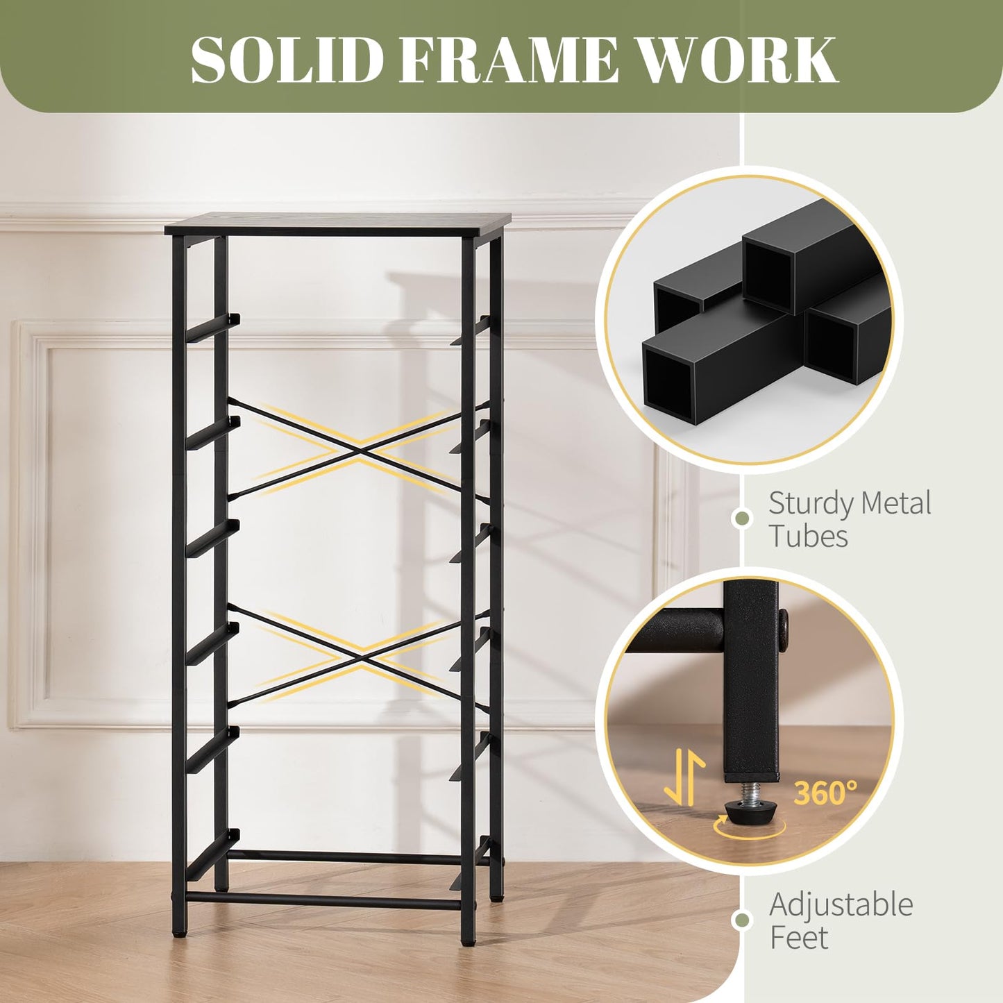 Yoobure Tall Nightstand with 6 Storage Drawers