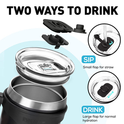 TOURIT 40 oz Insulated Tumbler with Straw