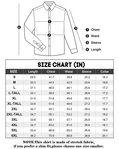 Men's Wrinkle-Free Button Down Dress Shirt White