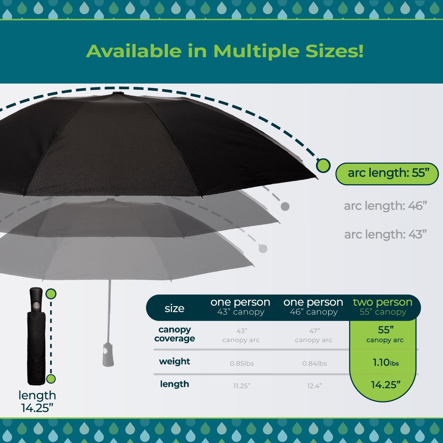 totes Compact Windproof Auto Open Close Umbrella