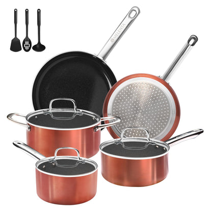 11-Piece Non-Stick Ceramic Cookware Set