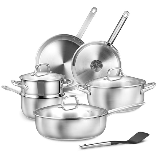 KOCH SYSTEME CS 10-Piece Stainless Steel Cookware Set