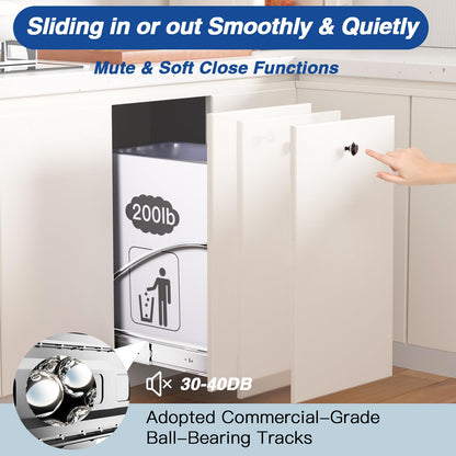 Pull Out Under Cabinet Trash Can Kit
