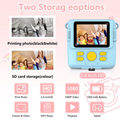 Kids Instant Print Camera with 32GB Card