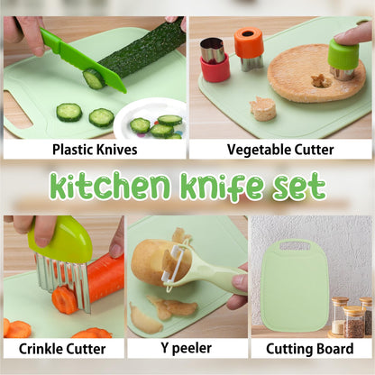 10Pcs Kids Kitchen Knife Set for Toddlers