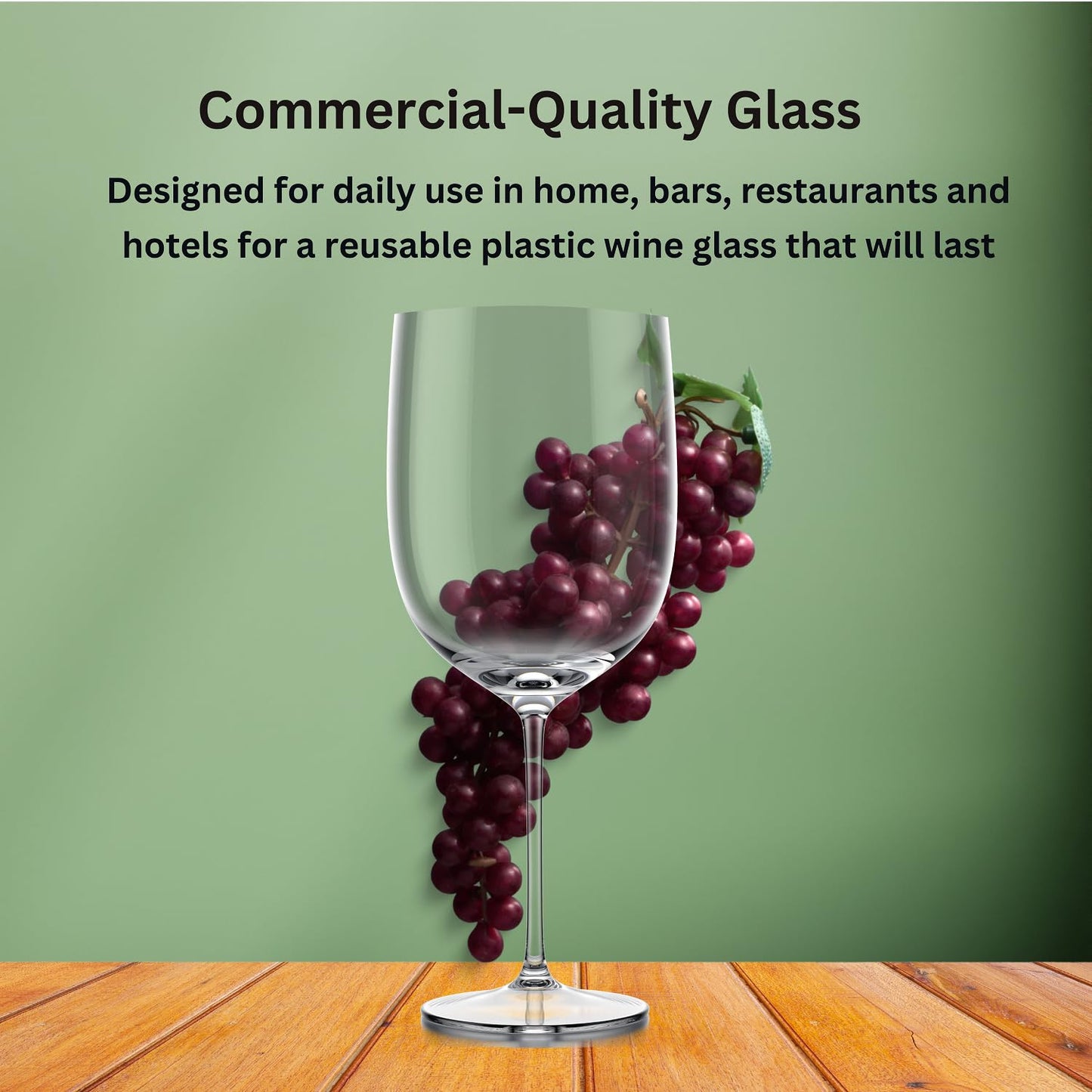 Set of 8 Elegant Unbreakable Wine Glasses