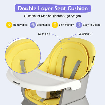 Cowiewie 8-in-1 Baby High Chair and Table Set