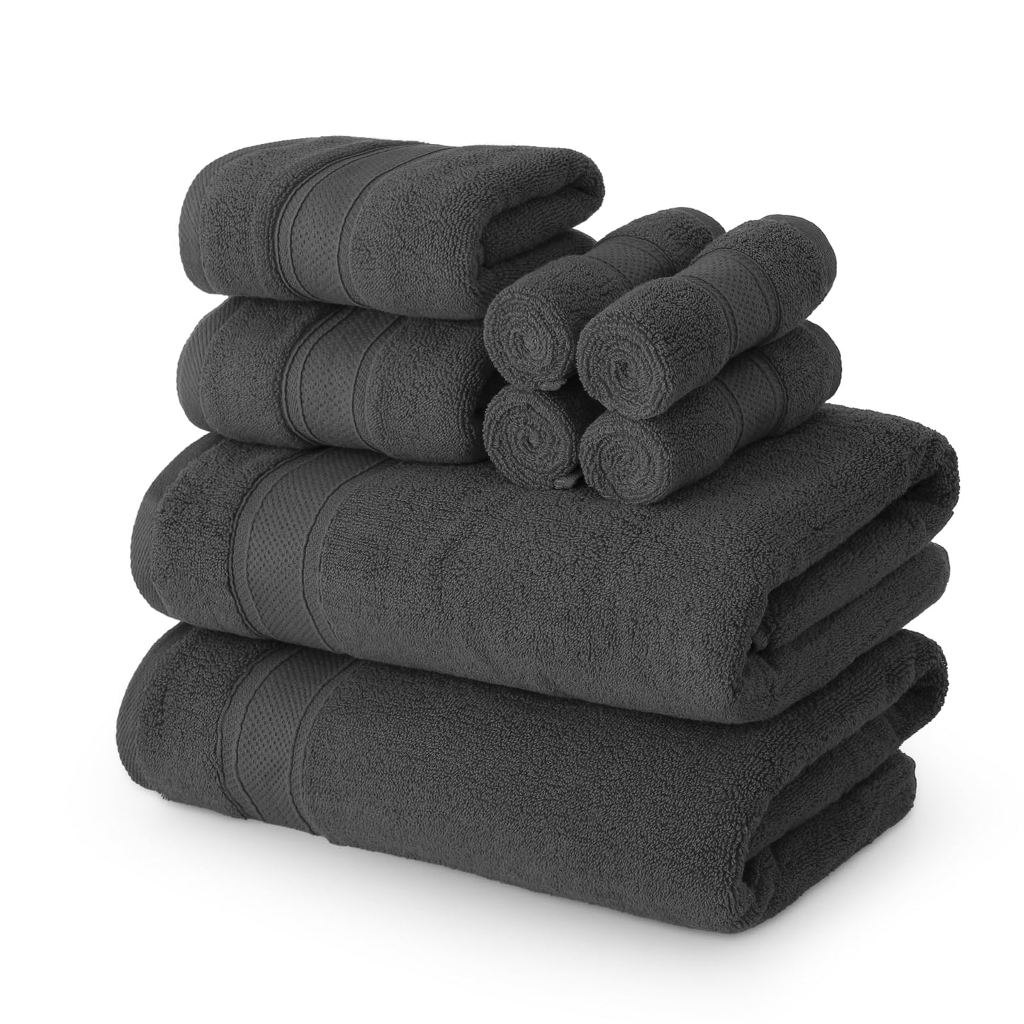 8-Piece Cotton Bath Towel Set by MoNiBloom