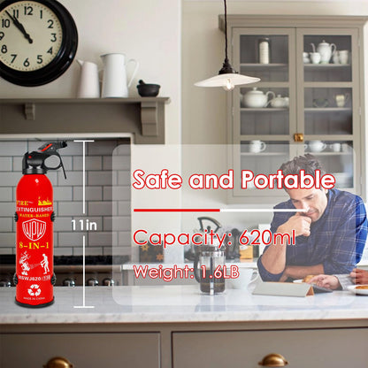 Portable 8-in-1 Fire Extinguisher for Home & Vehicle