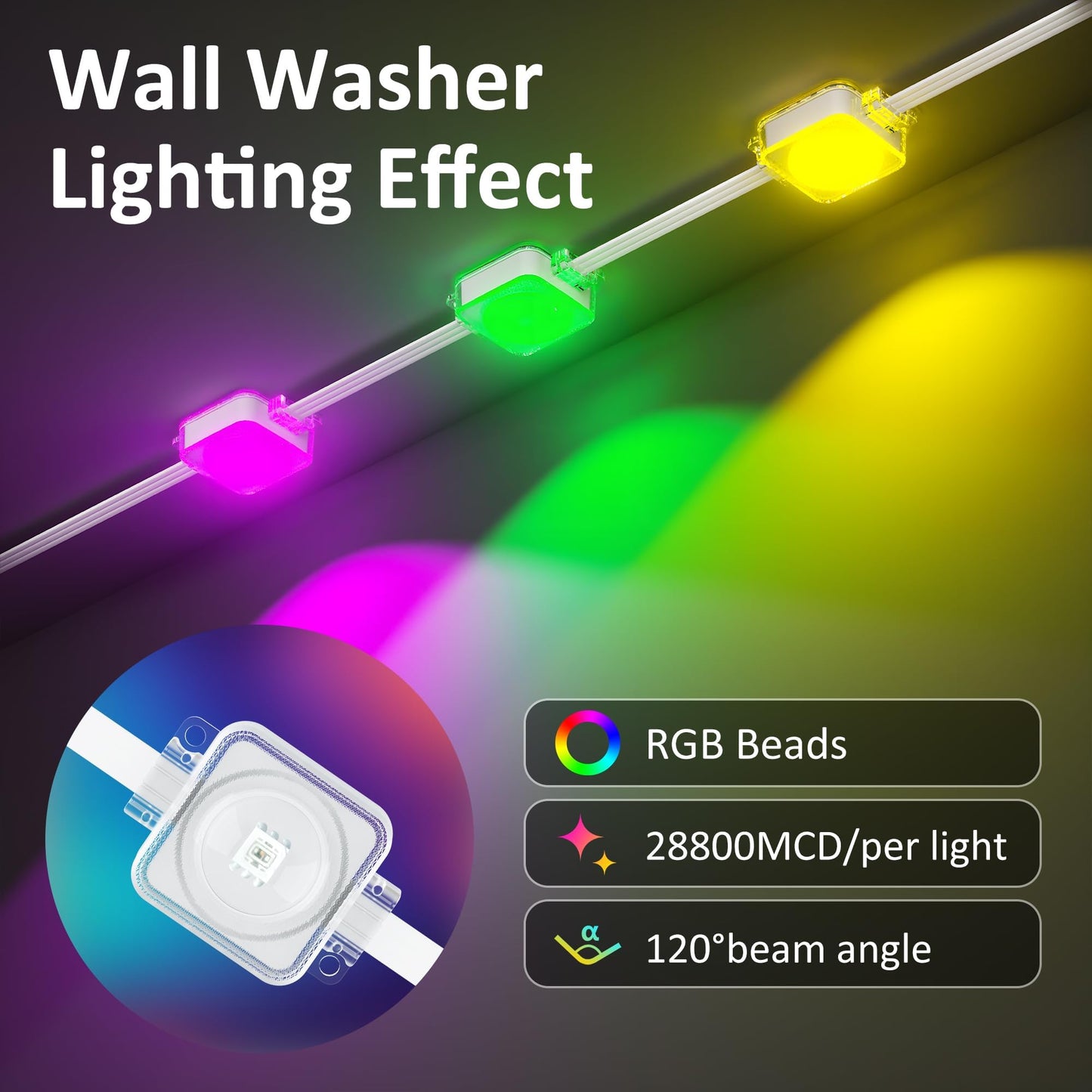 100ft RGBCW Smart Outdoor String Lights