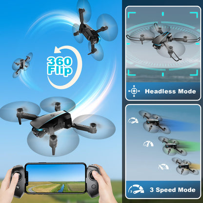 1080P HD Foldable Drone with 2 Batteries
