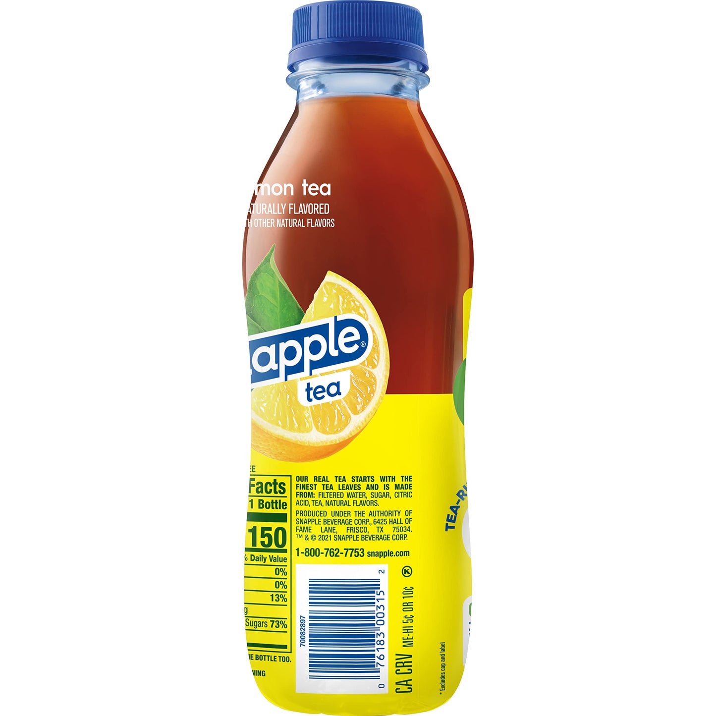 Snapple, Lemon Tea, Recycled Bottle, 16 Fl Oz, 12 Count