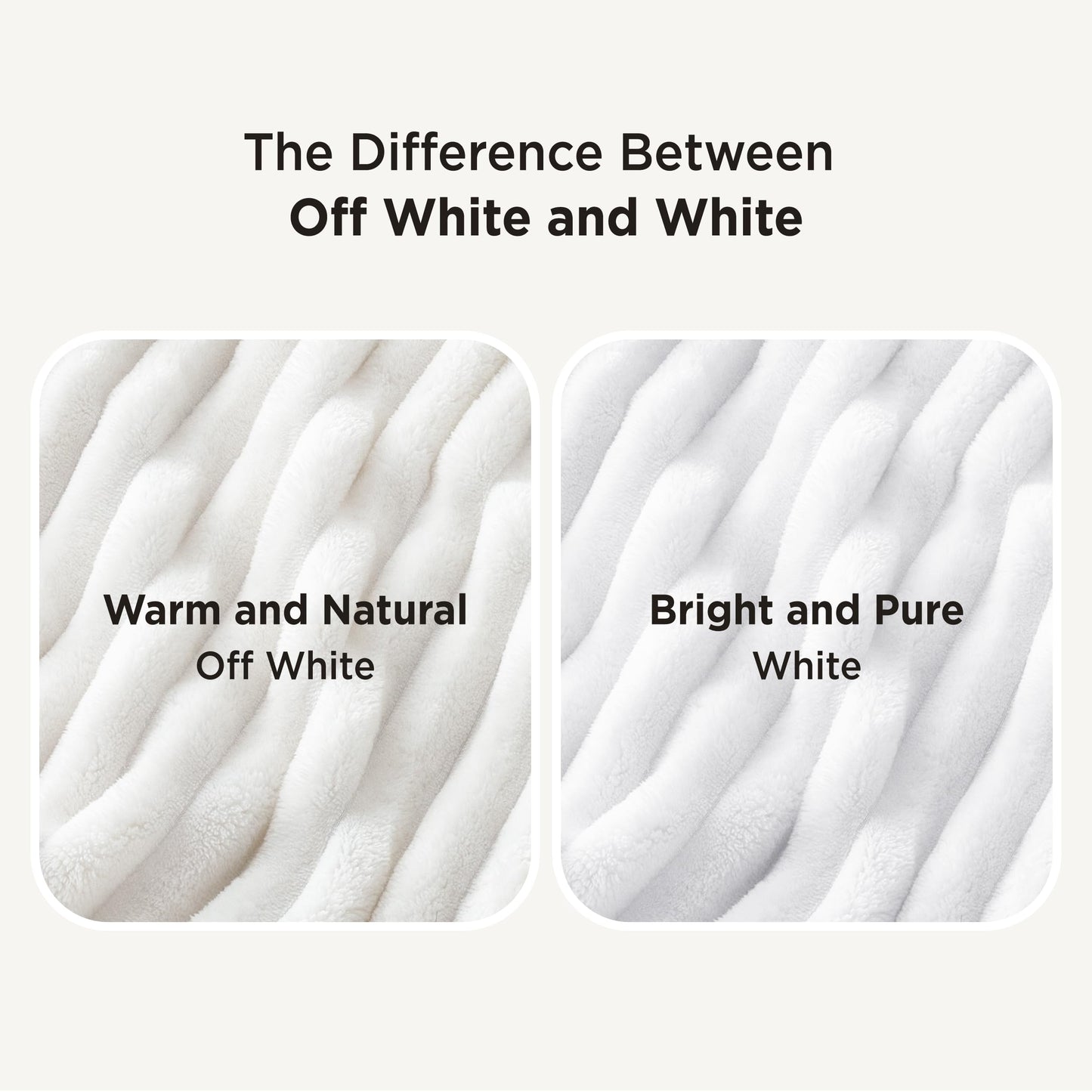 Bedsure Cozy White Throw Blanket for Couch