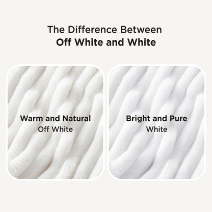 Bedsure Cozy White Throw Blanket for Couch