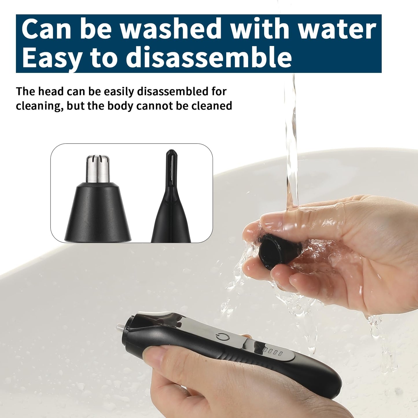 Painless Ear Nose Hair Trimmer, USB Rechargeable