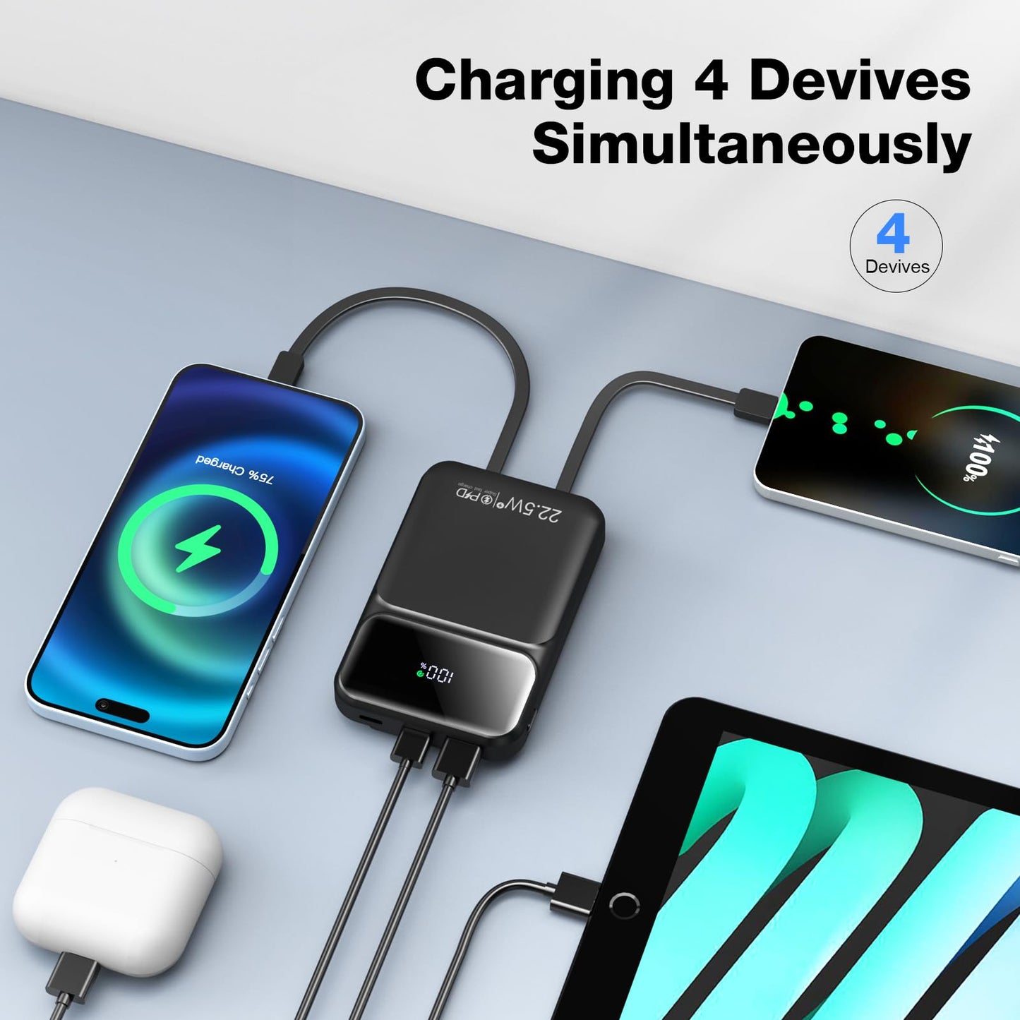WIXLI 10000mAh Fast Charging Power Bank