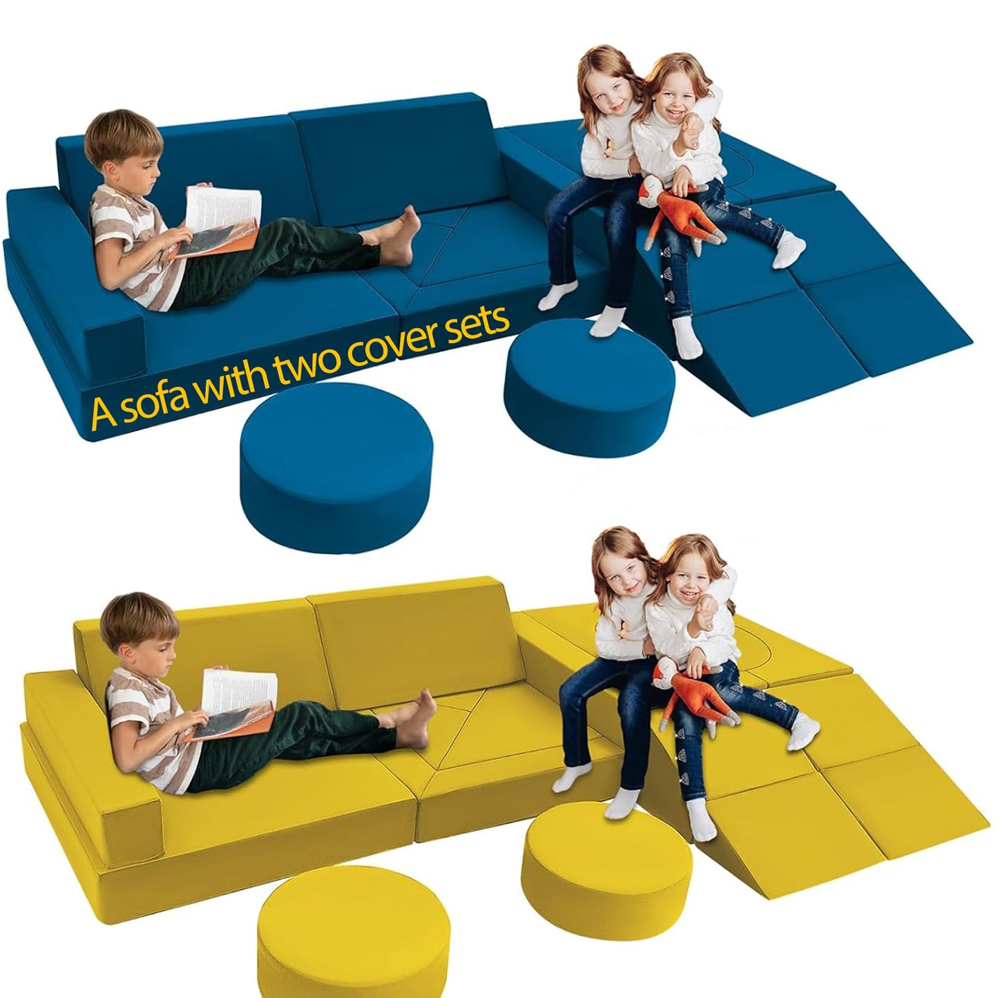 18pcs Modular Kids Play Couch Set