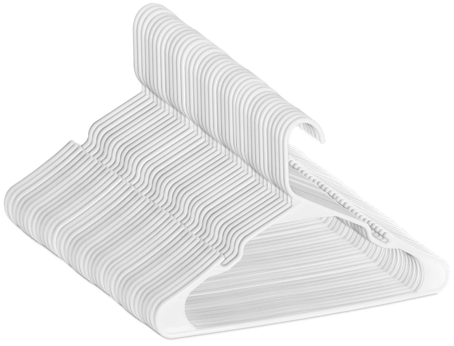 ZOYER 50 Pack Durable Plastic Hangers for Clothes
