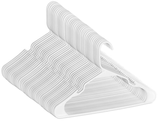 ZOYER 50 Pack Durable Plastic Hangers for Clothes