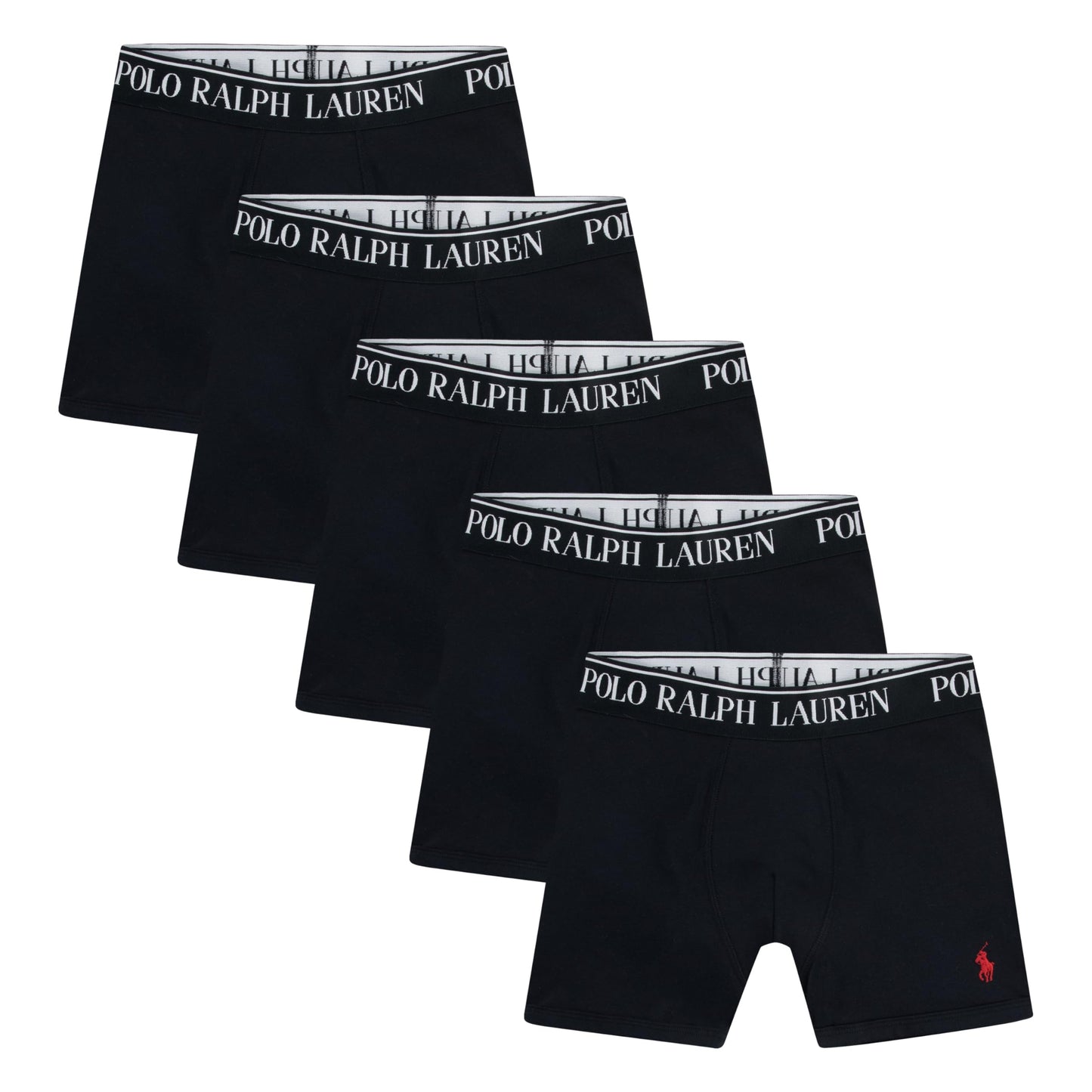 Polo Ralph Lauren Boys' 5-Pack Boxer Briefs, Black