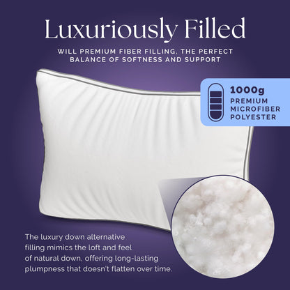2 Pack TOOFLEE Luxury Down Alternative Pillows