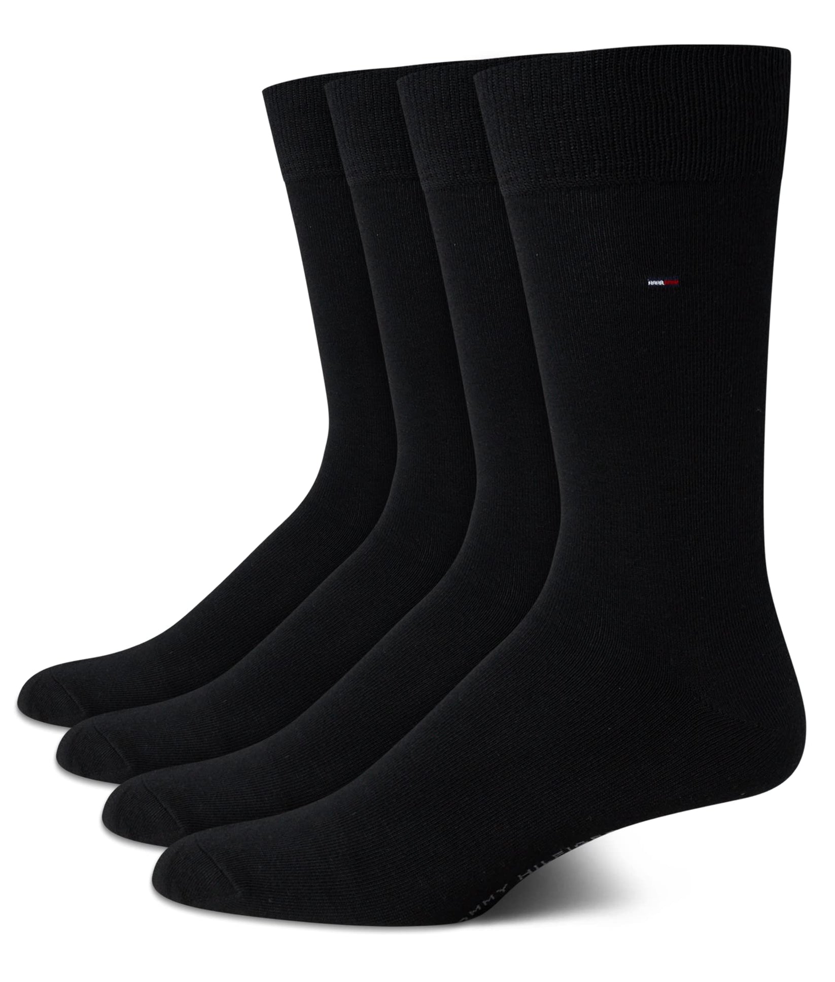 Tommy Hilfiger Men's Dress Socks - Lightweight Comfort Crew Sock (4 Pa ...