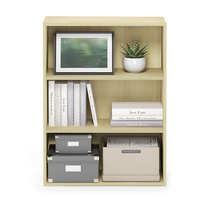 Furinno 3-Tier Open Shelf Bookcase in Maple