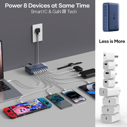 8-Port Fast Charging USB Hub for iPhone, iPad