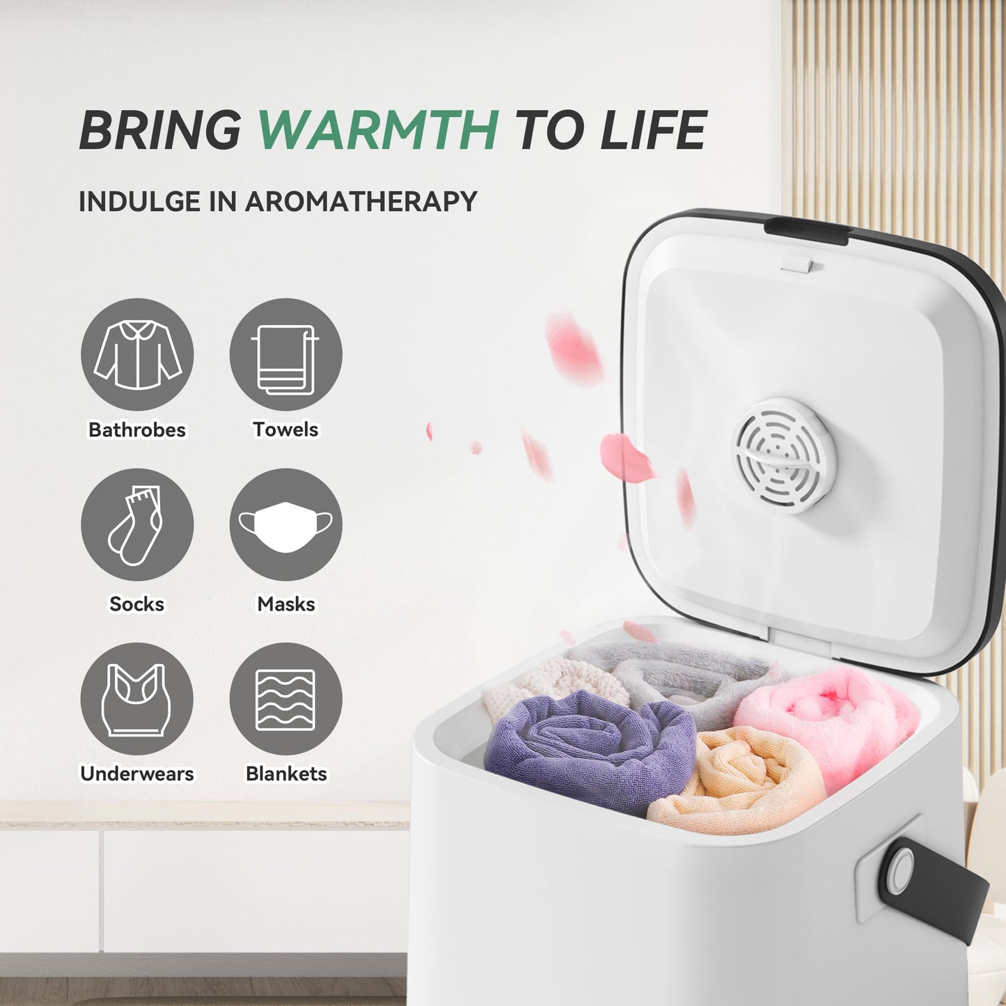Towel Warmer with LED Display and Delay Timer