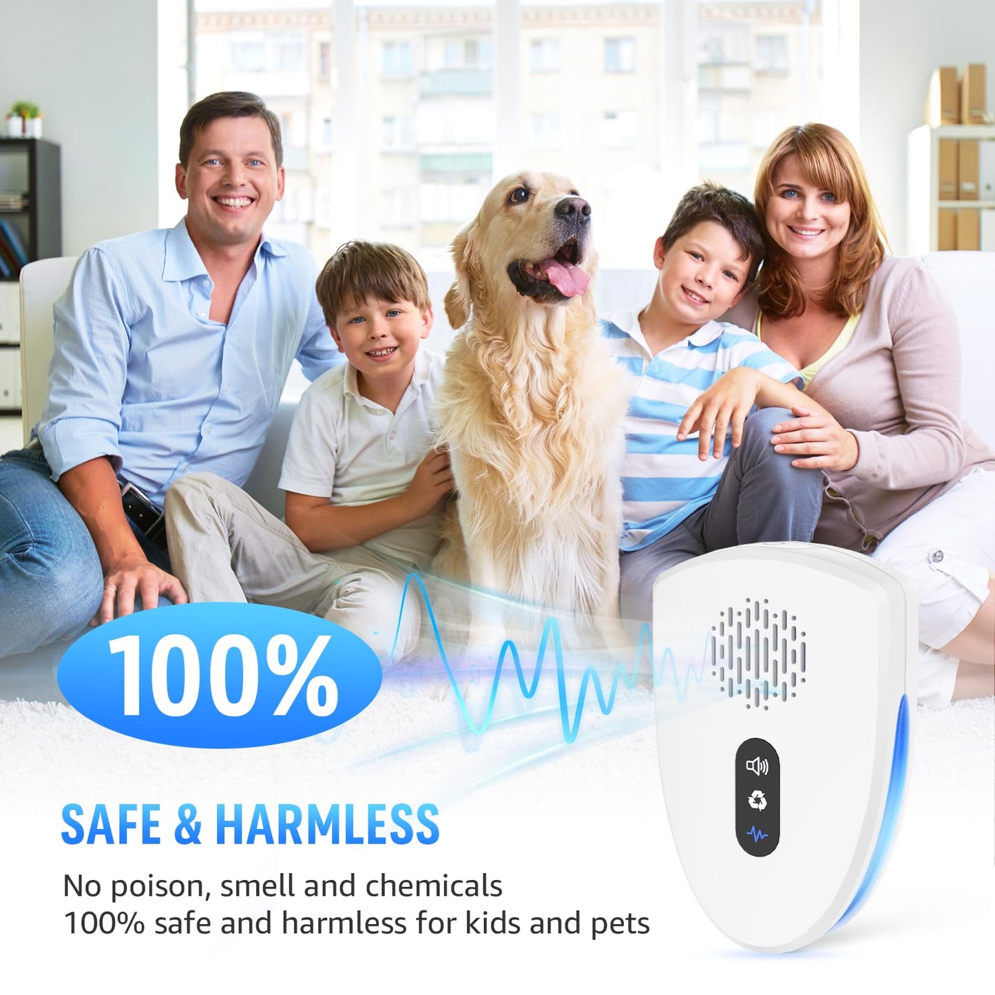 Ultrasonic Pest Control Repeller for Indoor Use
