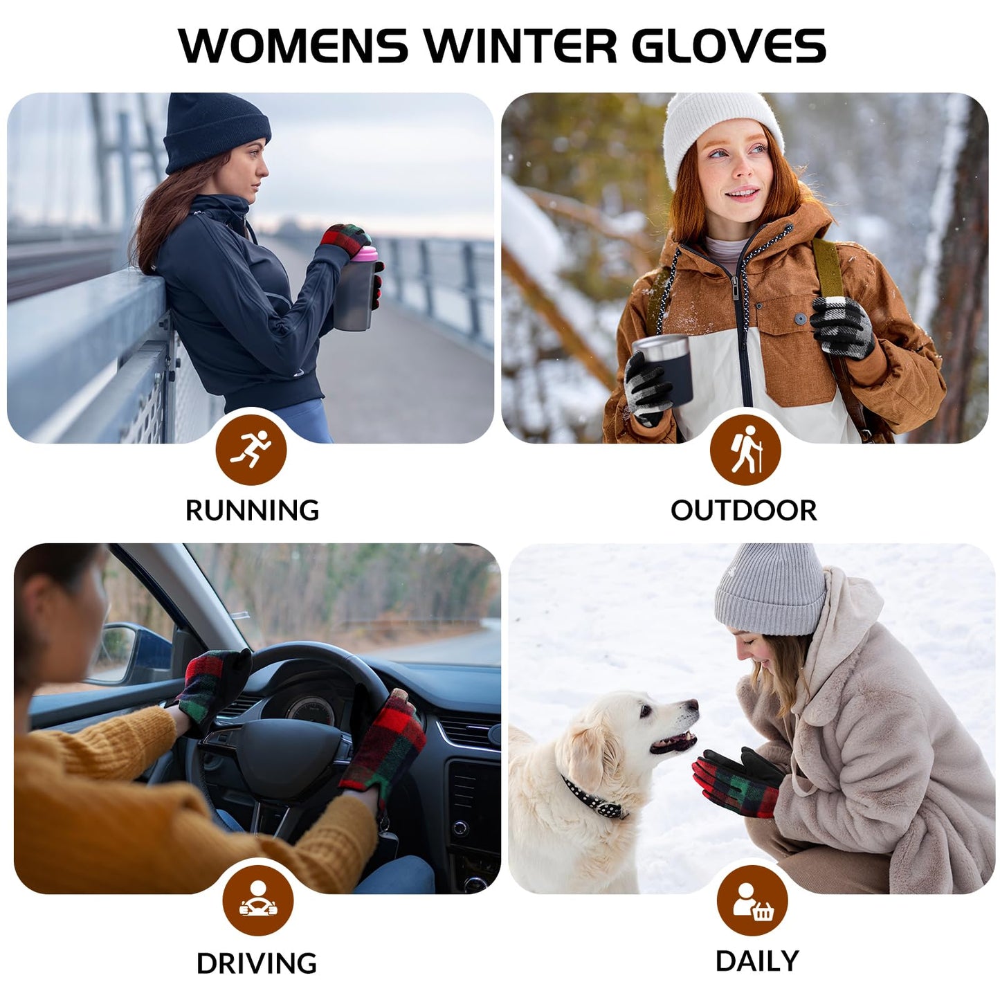 Stylish Touchscreen Winter Gloves for Women