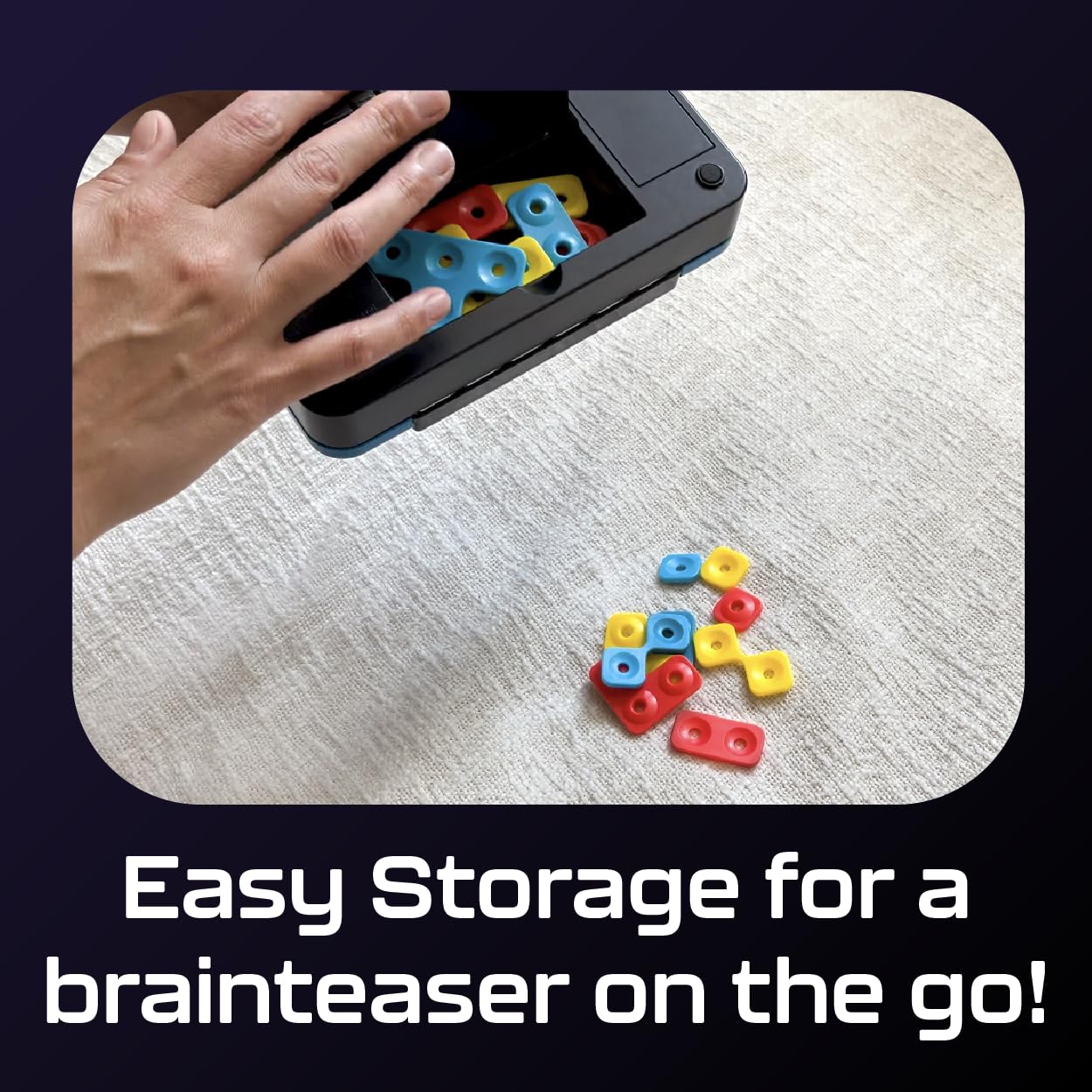 Brainwright - Puzzle Bright - The Electronic Light Up Brain Teaser Puzzle for Ages 8+. Brain Games for Kids and Adults, Travel Games, Stocking Stuffer Gift for Kids, Teens and Adults, 1+ Players