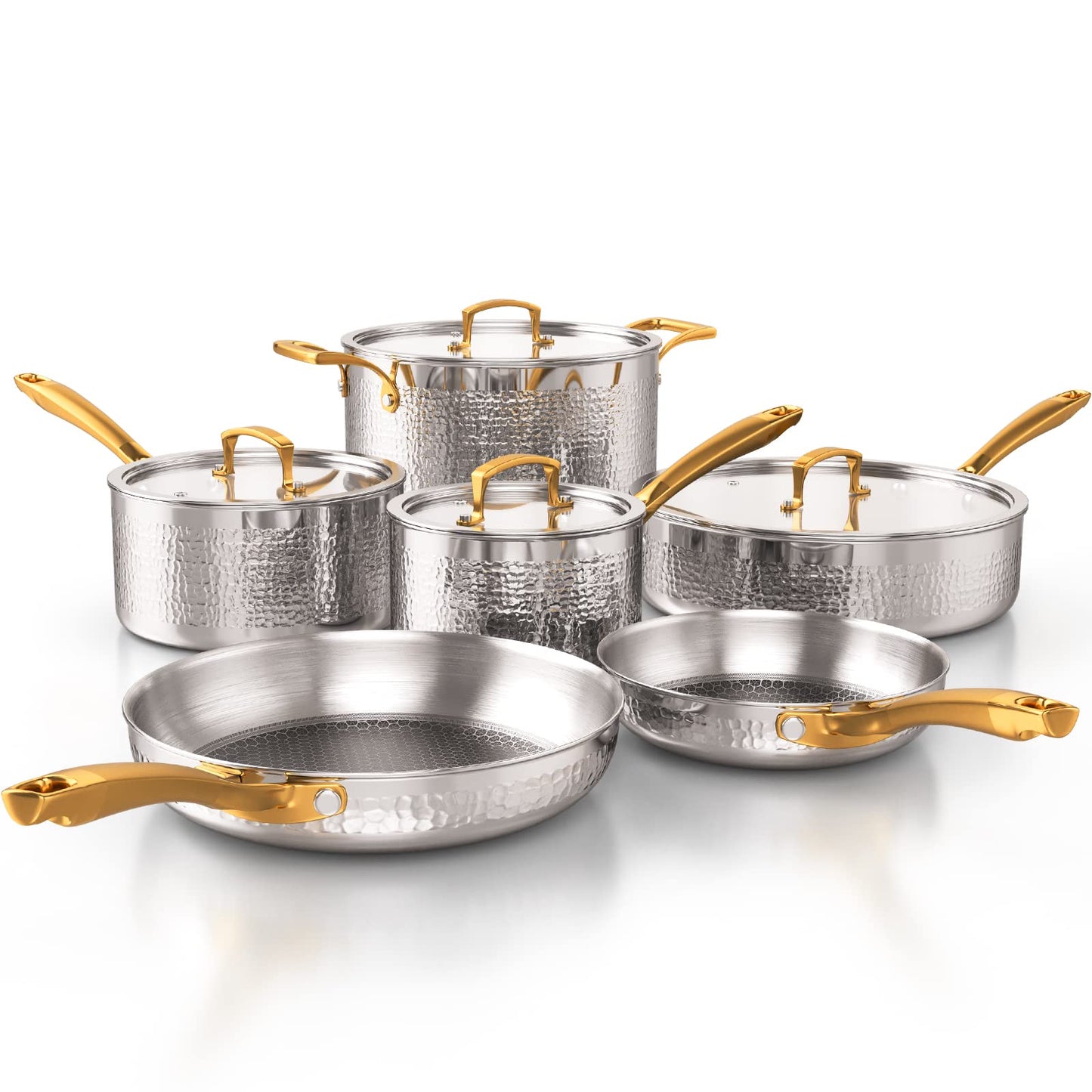Tri-Ply Stainless Steel Pots and Pans Set