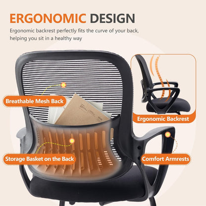 Mid Back Mesh Guest Chair Set of 2