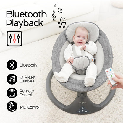 Electric Baby Swing with Music and Remote Control