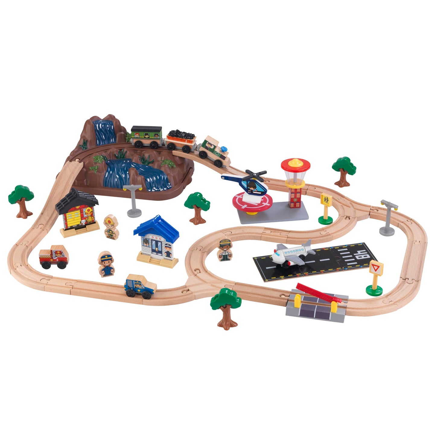 KidKraft 61-Piece Magnetic Train Set with Tracks
