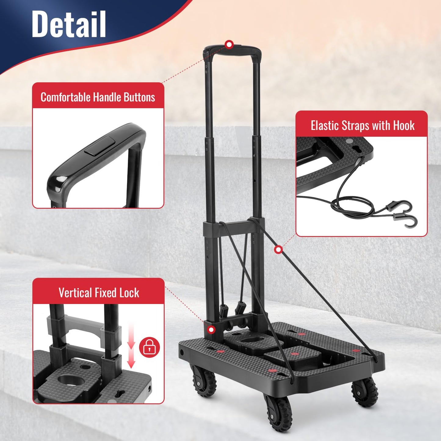 Lightweight Folding Hand Truck Dolly Cart 150lb