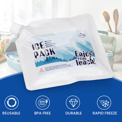3 Pack Reusable Ice Packs for Coolers