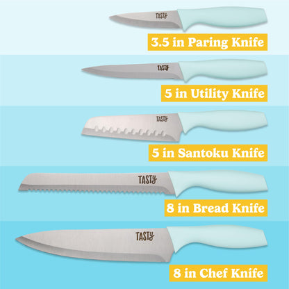 6-Piece Kitchen Knife Set with Organizer