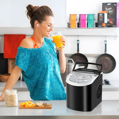 HAILANG Portable Ice Maker with Self-Cleaning Function