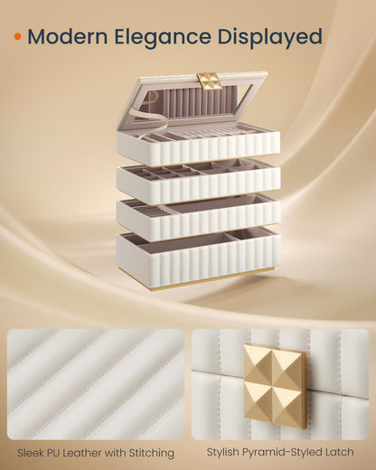 SONGMICS 4-Tier Stackable Jewelry Storage Organizer