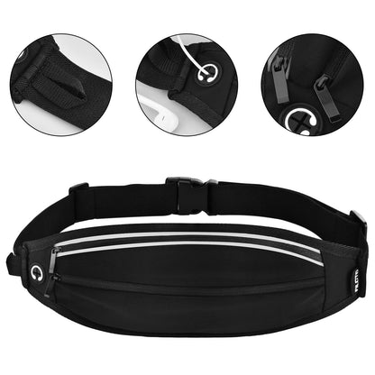 Filoto Running Belt with Reflective Zipper Pockets