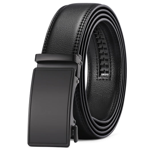 SENDEFN Men's Leather Automatic Ratchet Slide Belt