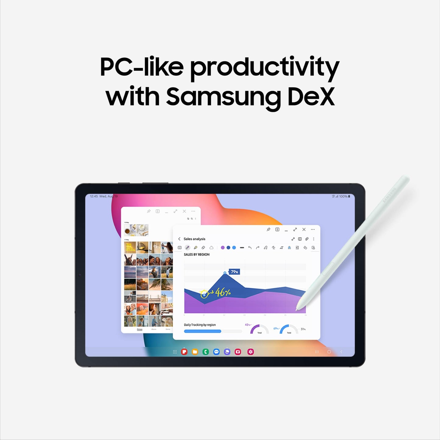SAMSUNG Galaxy Tab S6 Lite (2024) 10.4" 64GB WiFi Android Tablet, S Pen Included, Gaming Ready, Long Battery Life, Slim Metal Design, Expandable Storage, US Version, Oxford Gray, Amazon Exclusive