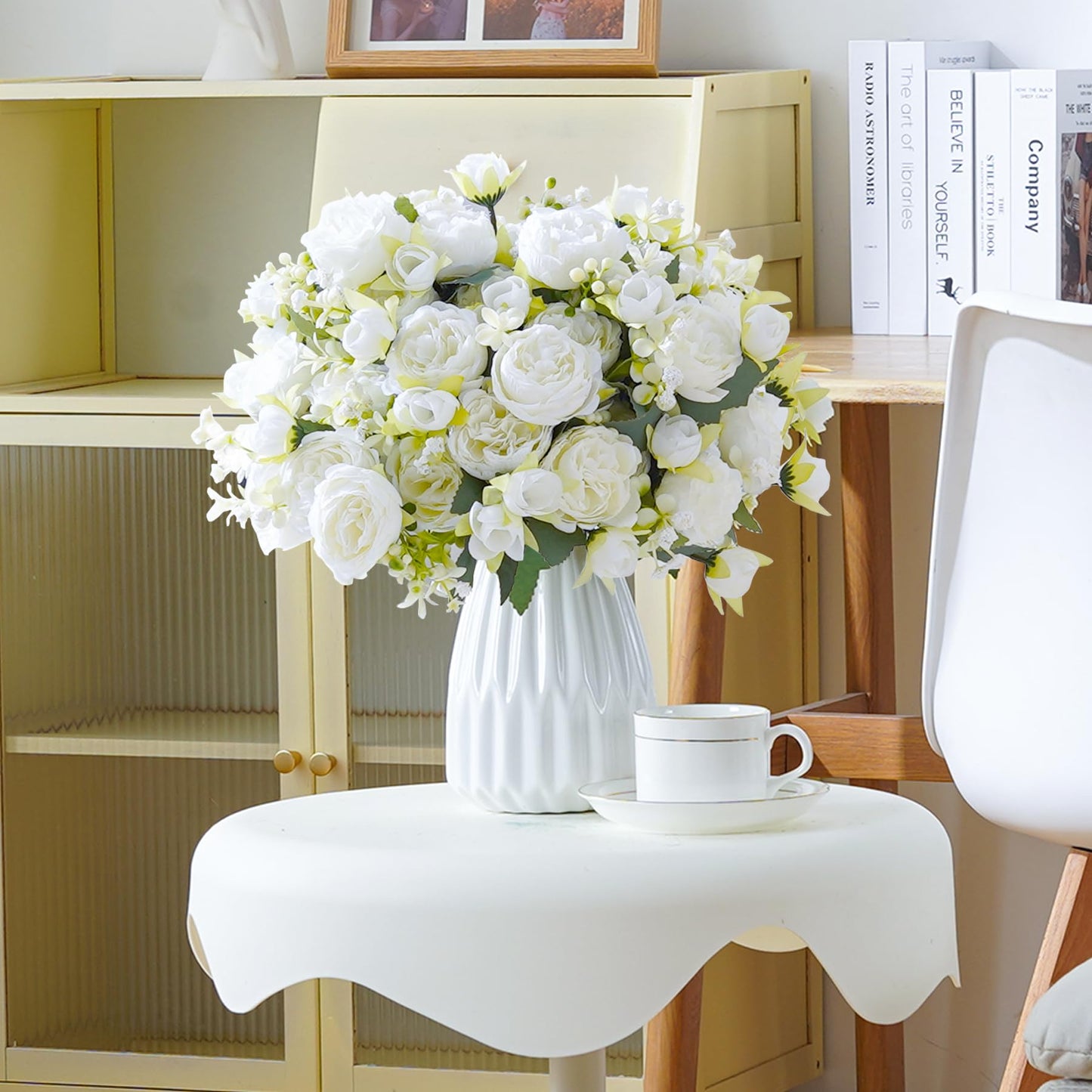 12 Pack Artificial Peony Flowers for Home Decor