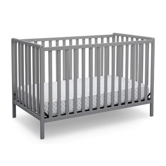 Delta Children Heartland 4-in-1 Convertible Crib - Greenguard Gold Certified, Grey